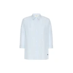 Max Mara Giralda Boxy Cotton Poplin Shirt in Light Blue | Shirts | Luxury Shoes 
