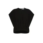 Max Mara Giunto Boxy Compact Cady Blouse in Black | Blouse | Luxury Shoes 