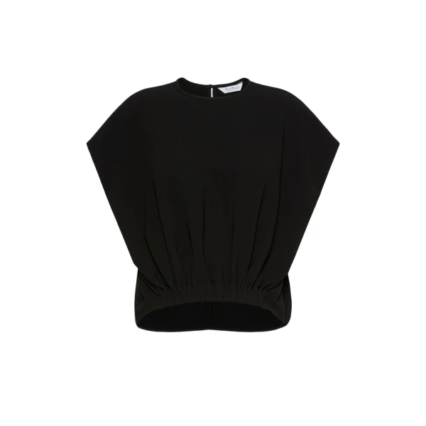 Giunto Boxy Compact Cady Blouse in Black