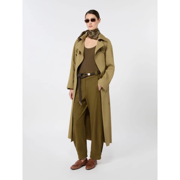 Max Mara Giusto Wool-Blend Gabardine Trench Coat in Khaki | Trench Coat | Luxury Shoes 
