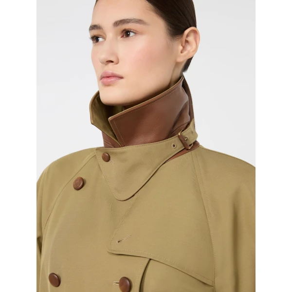 Max Mara Giusto Wool-Blend Gabardine Trench Coat in Khaki | Trench Coat | Luxury Shoes 