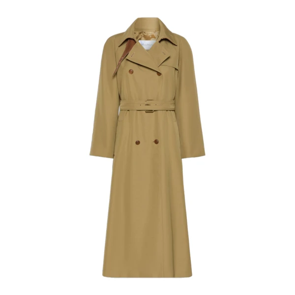 Max Mara Giusto Wool-Blend Gabardine Trench Coat in Khaki | Women | Luxury Shoes 
