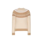 Max Mara Glassa Fair Isle Wool and Mohair Sweater in Ecru | Sweaters | Luxury Shoes 