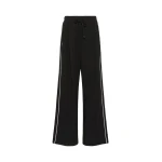 Max Mara Godezia Milano-Knit Jersey Wide-Leg Trousers in Black | Wide leg pants | Luxury Shoes 