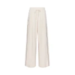 Max Mara Godezia Milano-Knit Jersey Wide-Leg Trousers in Ivory | Wide leg pants | Luxury Shoes 