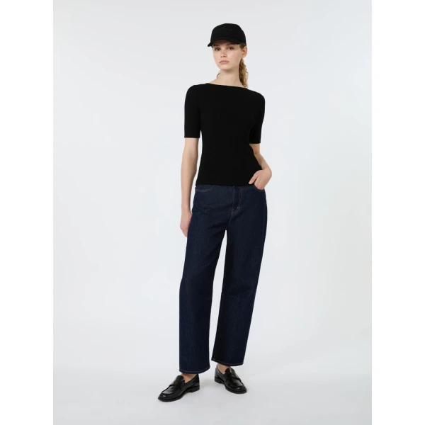 Max Mara Gola Slim Fit Viscose Jumper in Black | Sweaters | Luxury Shoes 