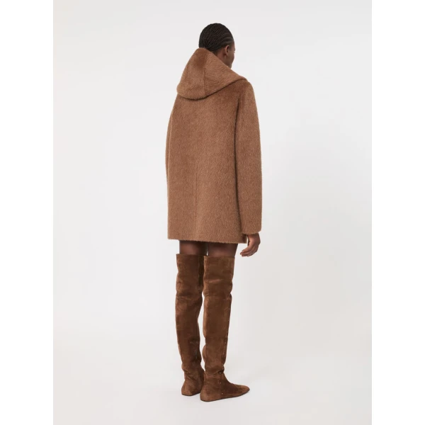 Max Mara Golf Short Camel and Mohair Coat in Light Brown | Wool Coat | Luxury Shoes 