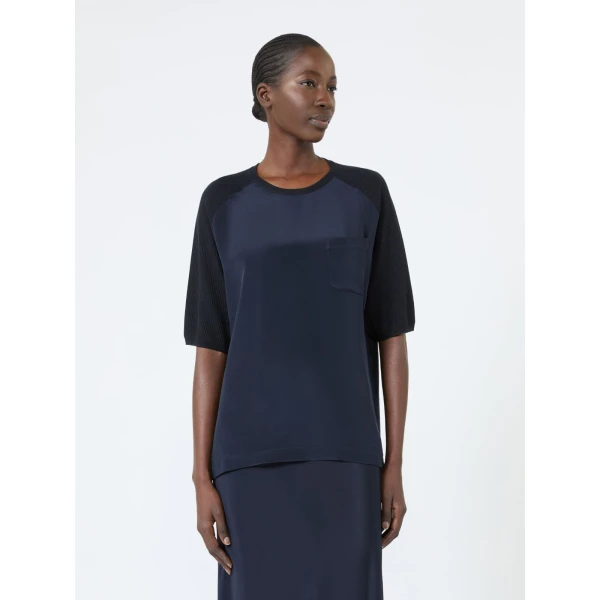 Max Mara Golfo Loose Cashmere and Silk Jumper in Ultramarine | Sweaters | Luxury Shoes 