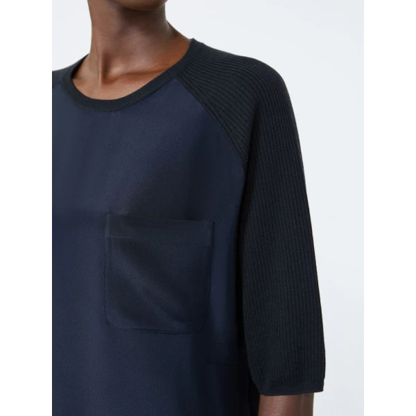 Max Mara Golfo Loose Cashmere and Silk Jumper in Ultramarine | Sweaters | Luxury Shoes 