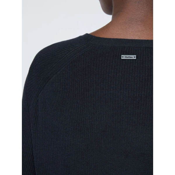 Max Mara Golfo Loose Cashmere and Silk Jumper in Ultramarine | Sweaters | Luxury Shoes 