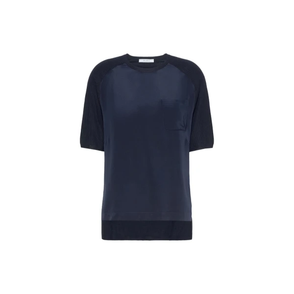 Golfo Loose Cashmere and Silk Jumper in Ultramarine