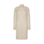 Max Mara Grado Wool and Cashmere Cable-Knit Dress in Beige | Midi Dresses | Luxury Shoes 