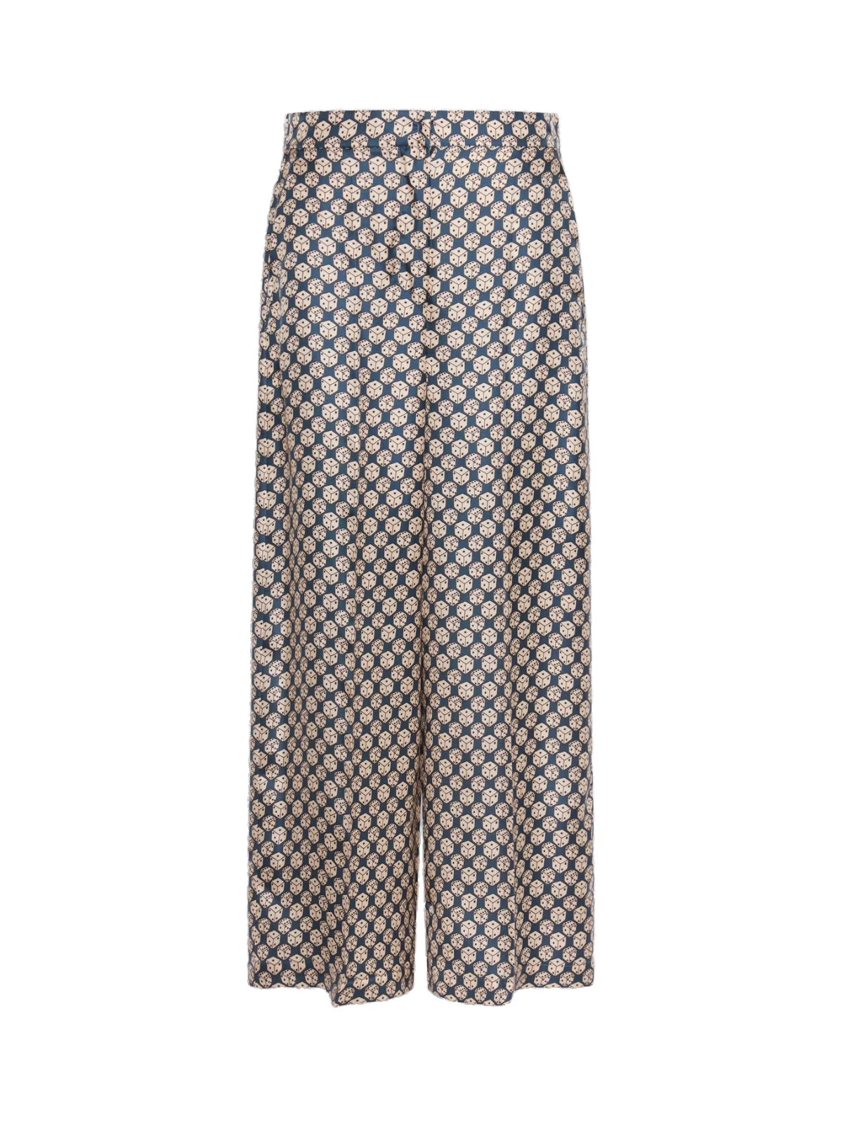 Max Mara Grazia Printed Silk Twill Trousers in Navy Max Mara Grazia Printed Silk Twill Trousers in Navy | Tailored pants | Luxury Shoes