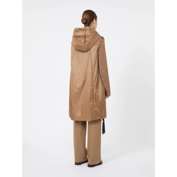 Max Mara Greengi Water-Repellent Canvas Gilet in Caramel | Vests | Luxury Shoes 