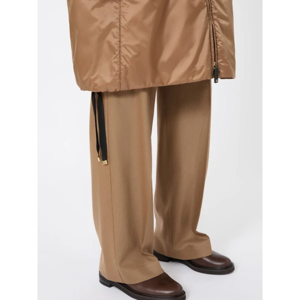 Max Mara Greengi Water-Repellent Canvas Gilet in Caramel | Vests | Luxury Shoes 