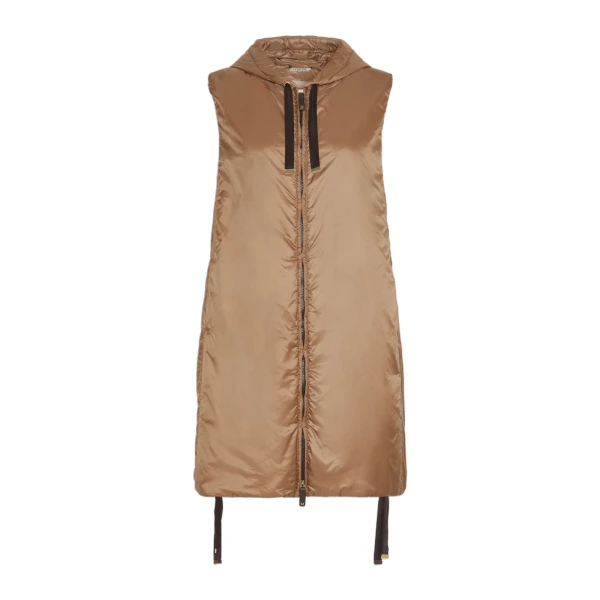 Greengi Water-Repellent Canvas Gilet in Caramel