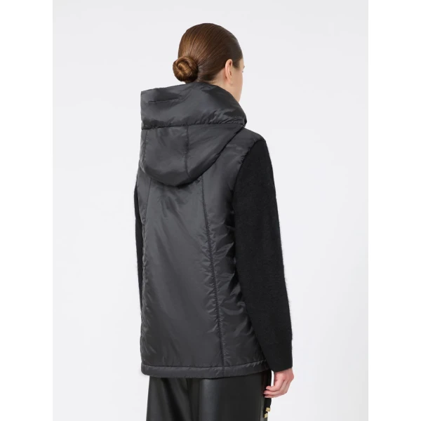 Max Mara Greengo Padded Water-Repellent Hooded Gilet in Black | Vests | Luxury Shoes 
