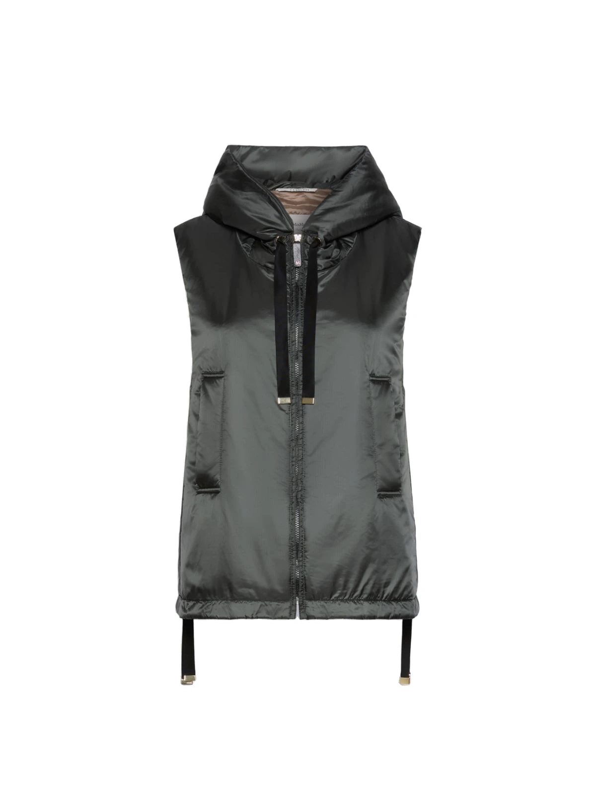 Max Mara Greengo Padded Water-Repellent Hooded Gilet in Dark Green Max Mara Greengo Padded Water-Repellent Hooded Gilet in Dark Green | Vests | Luxury Shoes