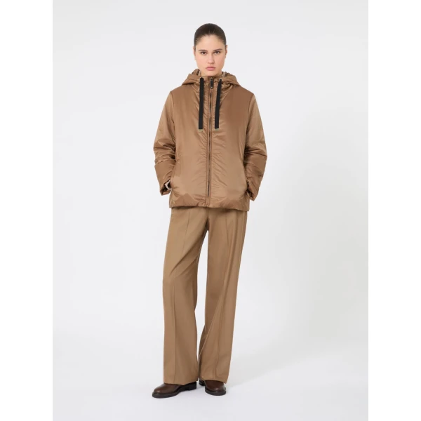 Max Mara Greenh Padded Water-Repellent Hooded Jacket in Caramel | Jackets | Luxury Shoes 
