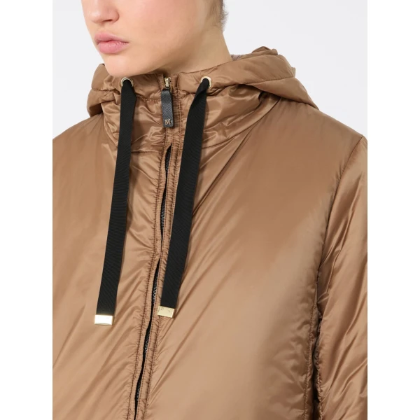 Max Mara Greenh Padded Water-Repellent Hooded Jacket in Caramel | Jackets | Luxury Shoes 