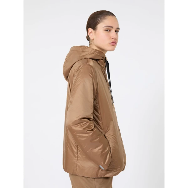 Max Mara Greenh Padded Water-Repellent Hooded Jacket in Caramel | Jackets | Luxury Shoes 