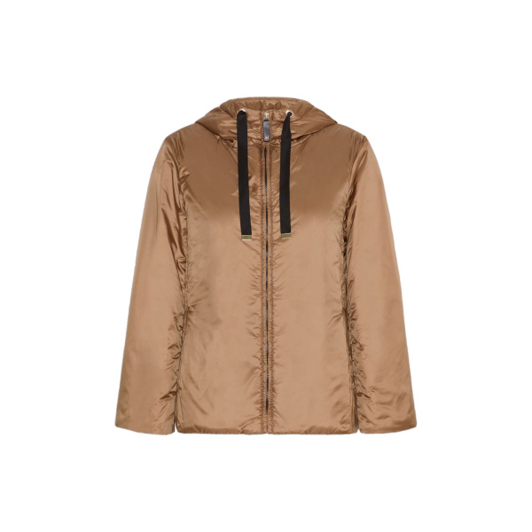 Max Mara Greenh Padded Water-Repellent Hooded Jacket in Caramel | Jackets | Luxury Shoes 