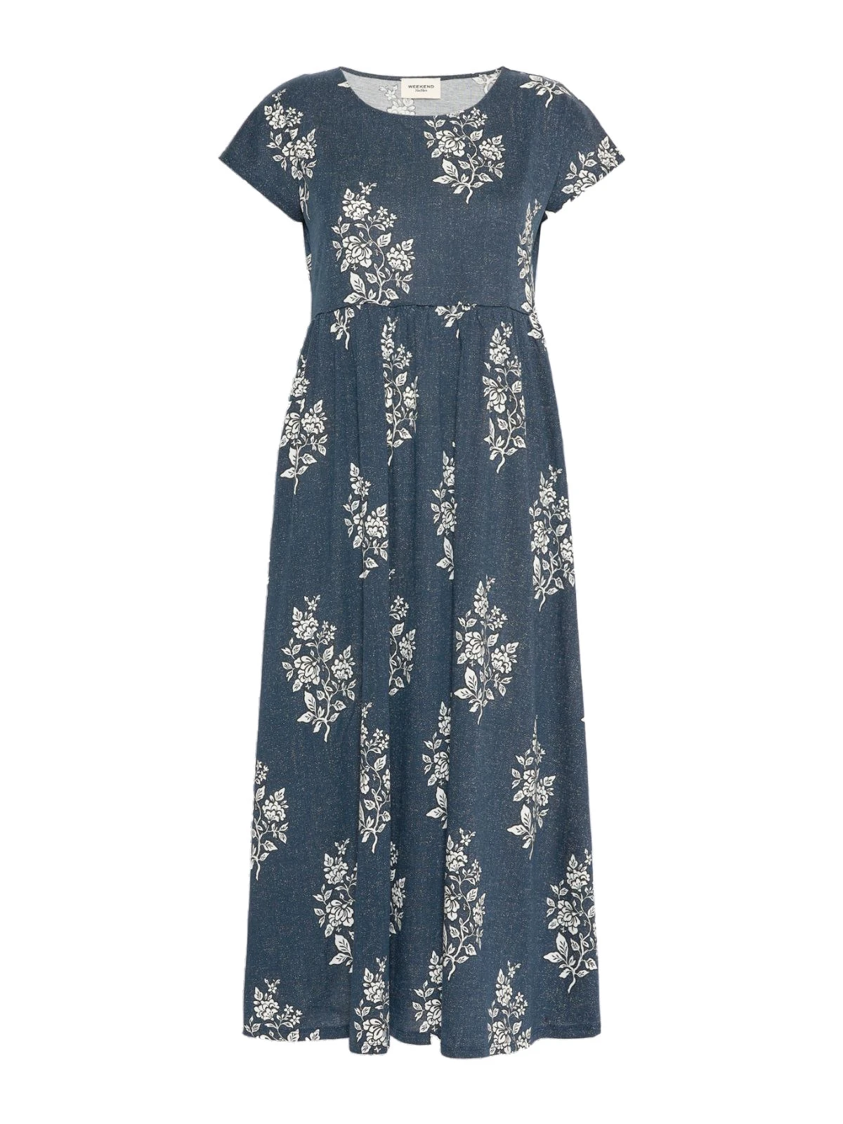 Max Mara Gufo Long Printed Jersey Dress in Navy Max Mara Gufo Long Printed Jersey Dress in Navy | Maxi Dresses | Luxury Shoes