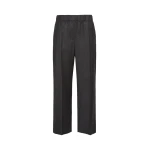 Max Mara Hateley Stretch Wool Flannel Trousers in Dark Grey | Tailored pants | Luxury Shoes 
