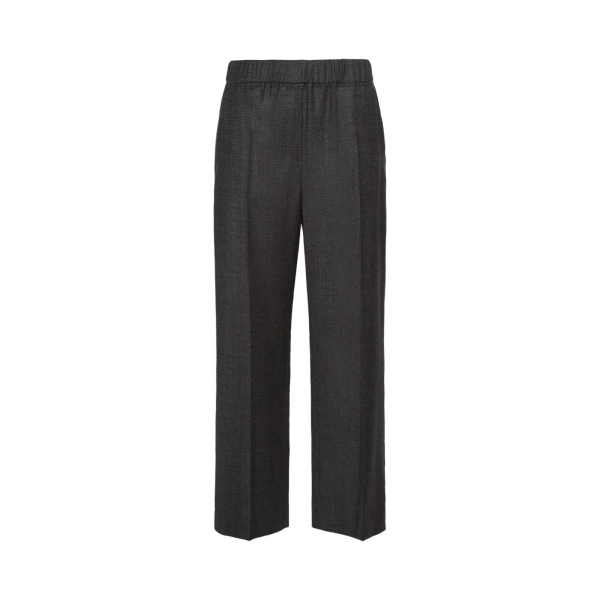 Max Mara Hateley Stretch Wool Flannel Trousers in Dark Grey | Tailored pants | Luxury Shoes 