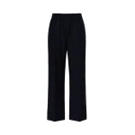 Max Mara Hateley Stretch Wool Flannel Trousers in Navy | Tailored pants | Luxury Shoes 