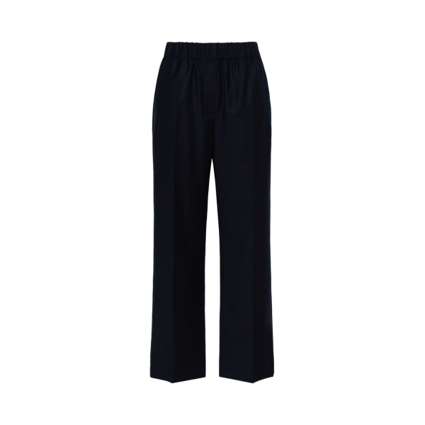 Max Mara Hateley Stretch Wool Flannel Trousers in Navy | Tailored pants | Luxury Shoes 