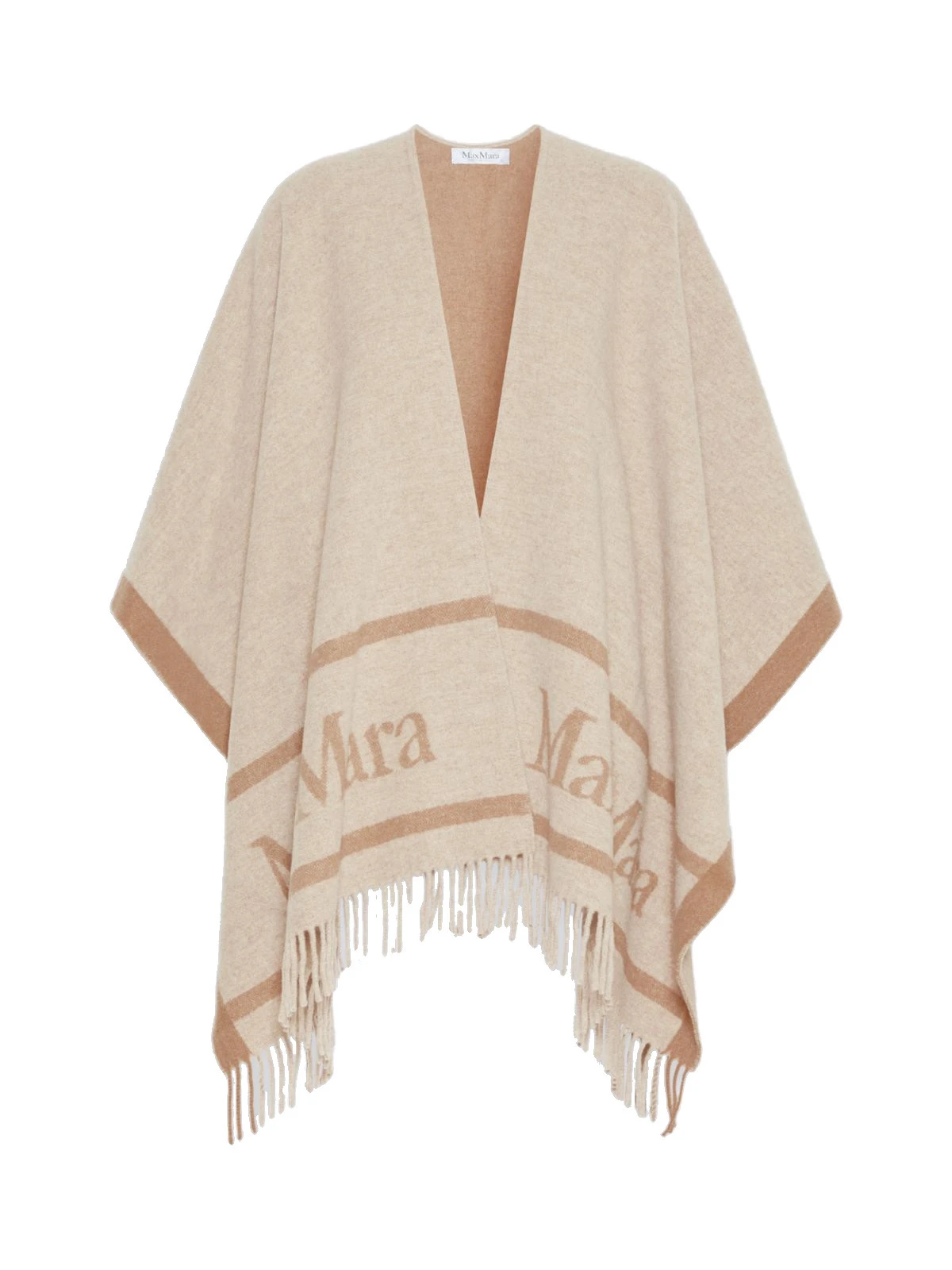 Max Mara Hilde Jacquard Wool Poncho in Beige Max Mara Hilde Jacquard Wool Poncho in Beige | Jackets | Luxury Shoes