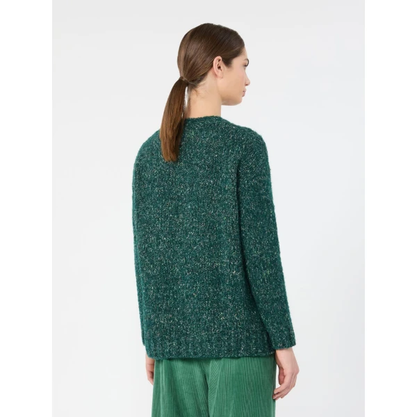 Max Mara Hobby Alpaca, Cotton and Wool Jumper in Dark Green | Sweaters | Luxury Shoes 