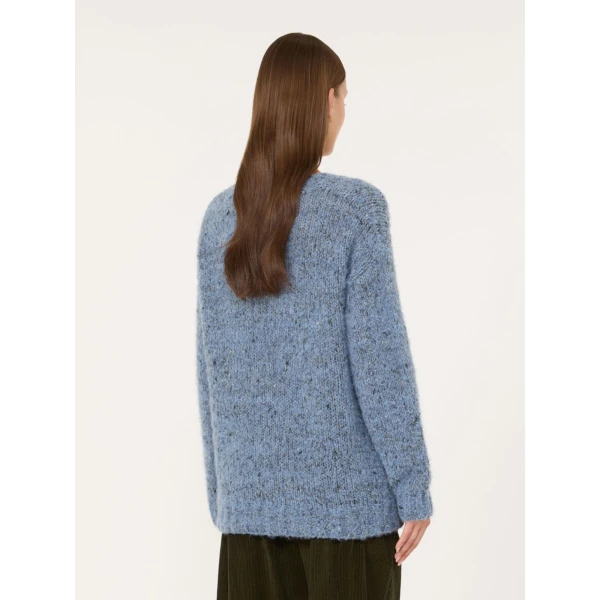 Max Mara Hobby Alpaca, Cotton and Wool Jumper in Light Blue | Sweaters | Luxury Shoes 