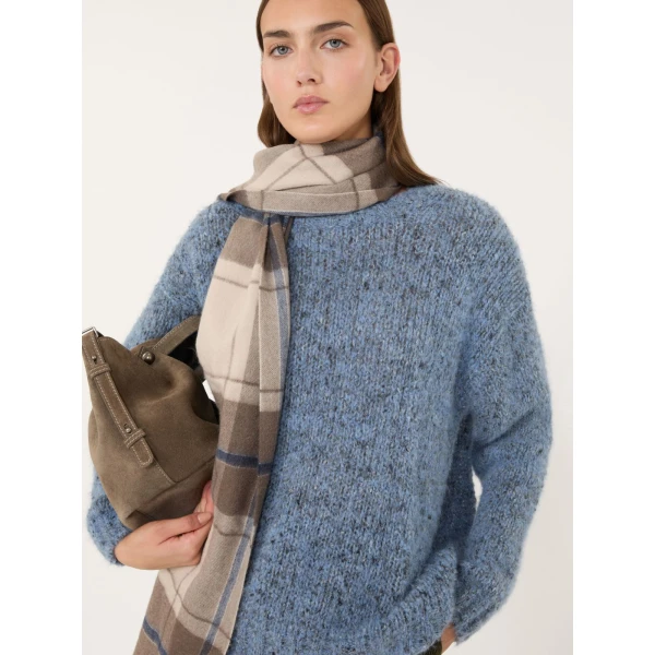 Max Mara Hobby Alpaca, Cotton and Wool Jumper in Light Blue | Sweaters | Luxury Shoes 
