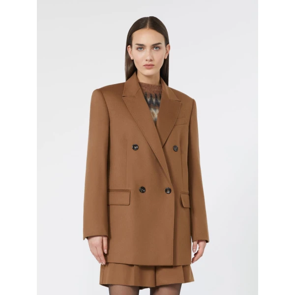 Max Mara Hobby Wool Broadcloth Blazer in Tobacco | Blazers | Luxury Shoes 