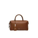 Max Mara Holdallm Medium Natural Leather Bowler Bag in Amber Brown | Totes & Top-Handle Bags | Luxury Shoes 