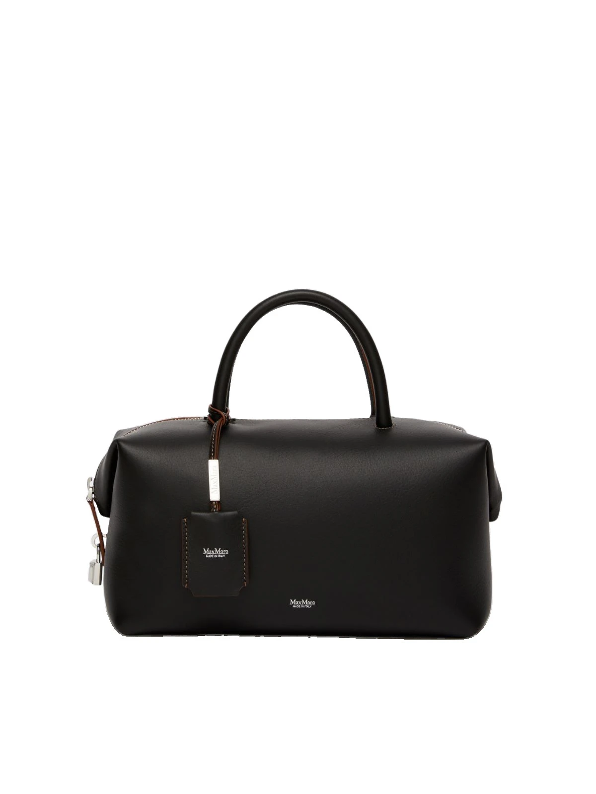 Max Mara Holdallm Medium Natural Leather Bowler Bag in Black Max Mara Holdallm Medium Natural Leather Bowler Bag in Black | Totes & Top-Handle Bags | Luxury Shoes