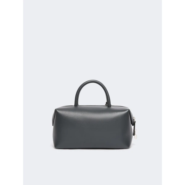 Max Mara Holdallm Medium Natural Leather Bowler Bag in Medium Grey | Totes & Top-Handle Bags | Luxury Shoes 