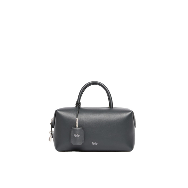 Max Mara Holdallm Medium Natural Leather Bowler Bag in Medium Grey | Totes & Top-Handle Bags | Luxury Shoes 