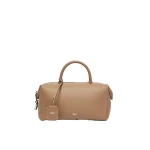 Max Mara Holdallm Medium Natural Leather Bowler Bag in Mud | Totes & Top-Handle Bags | Luxury Shoes 