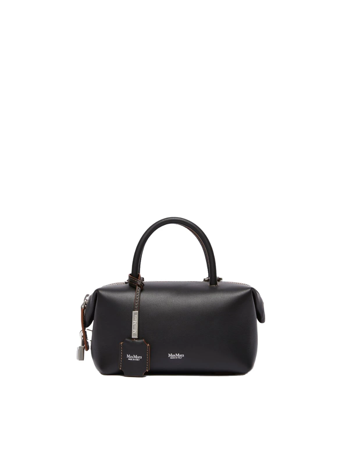 Max Mara Holdalls Small Natural Leather Bowler Bag in Black Max Mara Holdalls Small Natural Leather Bowler Bag in Black | Totes & Top-Handle Bags | Luxury Shoes