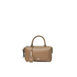 Max Mara Holdalls Small Natural Leather Bowler Bag in Mud | Totes & Top-Handle Bags | Luxury Shoes 