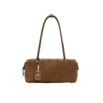 Max Mara Horizontal Split Leather Boston Bag in Cocoa | Totes & Top-Handle Bags | Luxury Shoes 