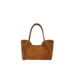 Max Mara Horizontal Suede Marine Bag in Amber Brown | Totes & Top-Handle Bags | Luxury Shoes 