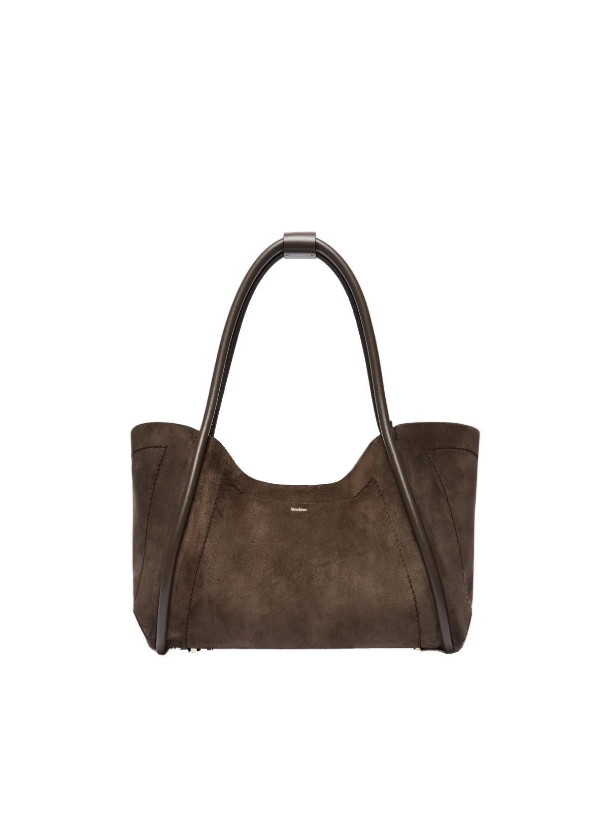 Max Mara Horizontal Suede Marine Bag in Dark Grey Max Mara Horizontal Suede Marine Bag in Dark Grey | Totes & Top-Handle Bags | Luxury Shoes