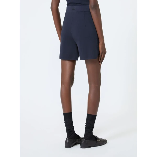 Max Mara Idoneo Crepe Yarn Shorts in Ultramarine | Shorts | Luxury Shoes 