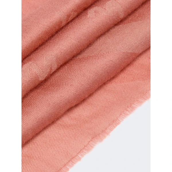 Max Mara Jacquard Wool and Modal Stole in Terra Cotta | Scarves | Luxury Shoes 