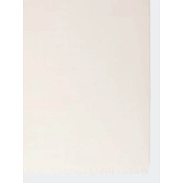 Max Mara Jacquard Wool and Modal Stole in White | Scarves | Luxury Shoes 