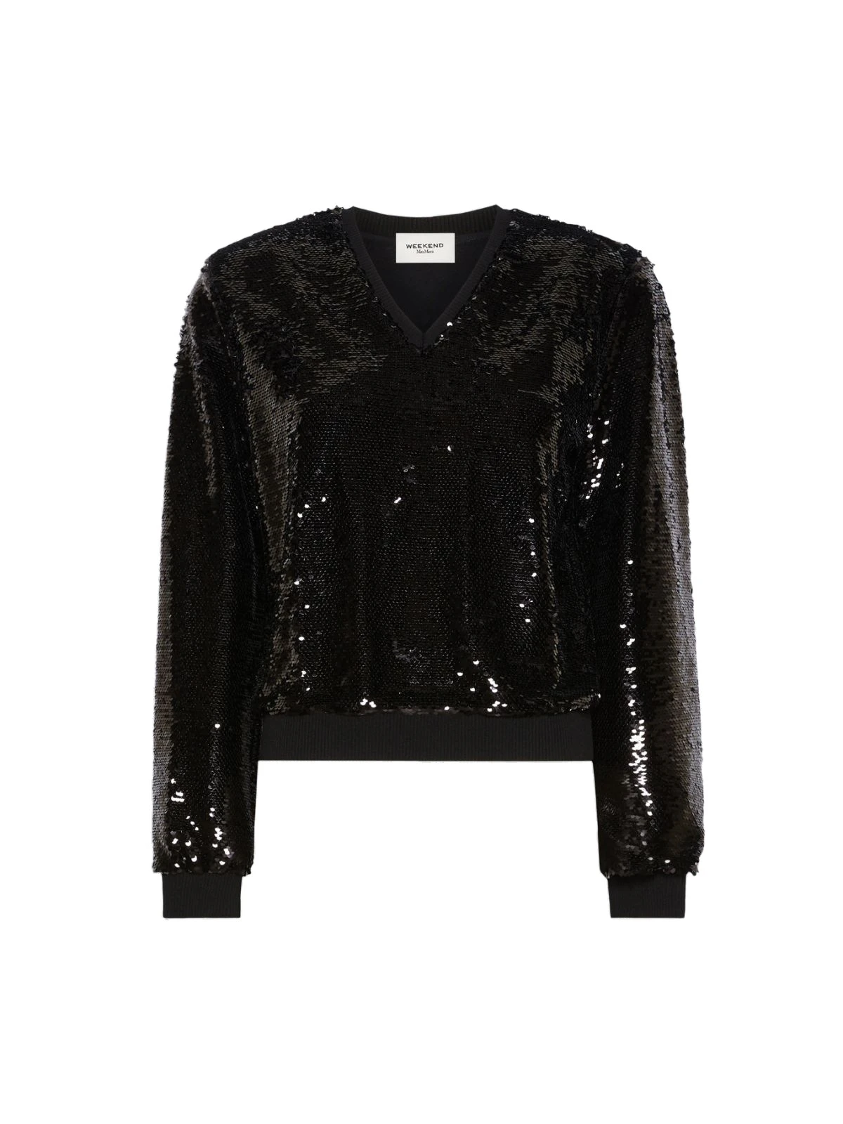Max Mara Jersey and Sequin Blouse in Black Max Mara Jersey and Sequin Blouse in Black | Blouse | Luxury Shoes